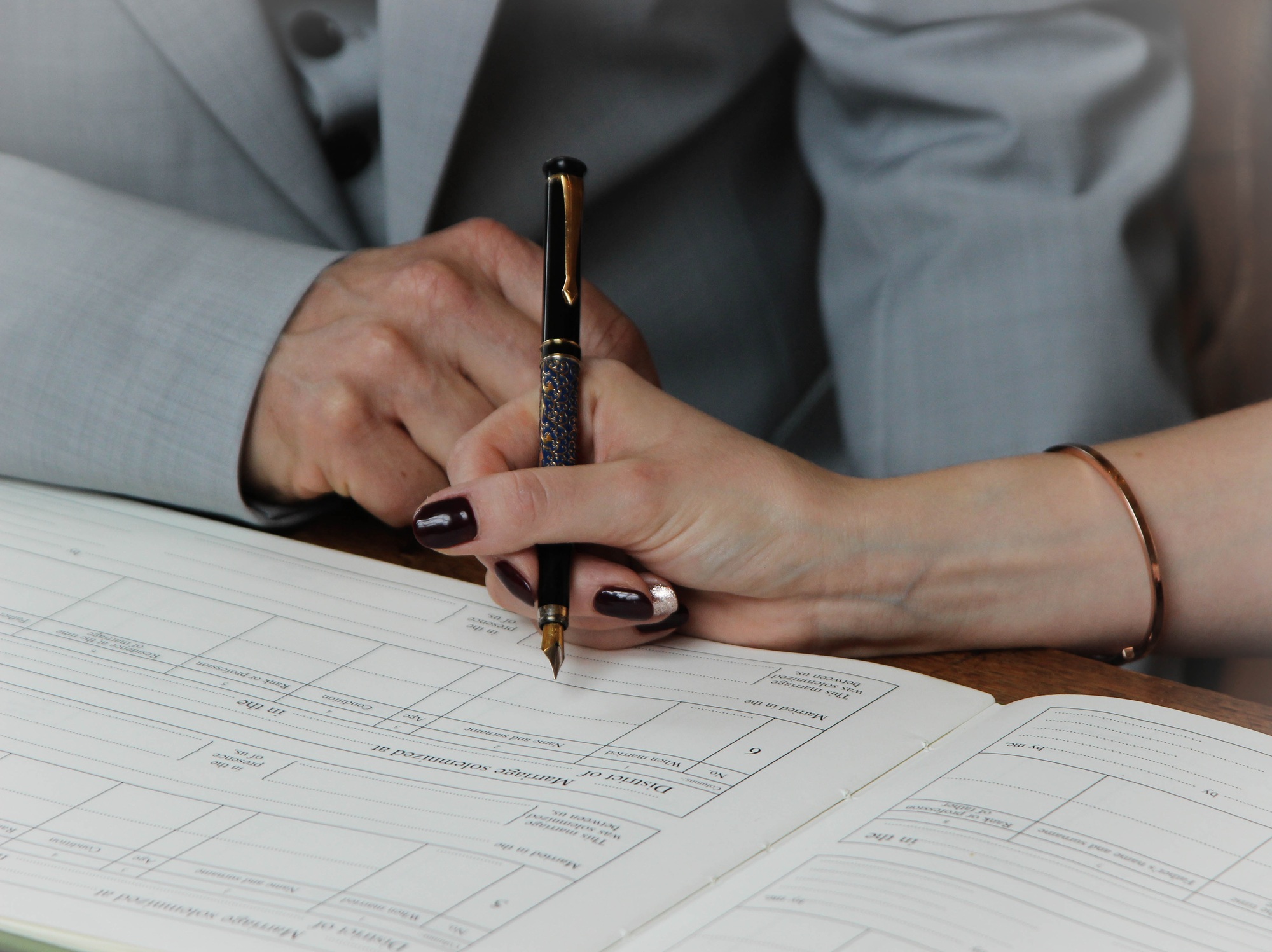 Signing the Register